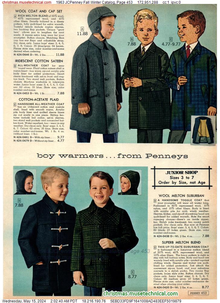 1963 JCPenney Fall Winter Catalog, Page 453
