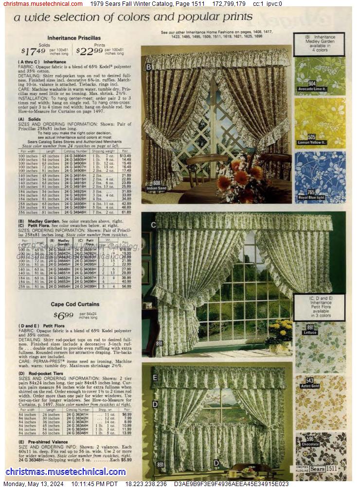 1979 Sears Fall Winter Catalog, Page 1511