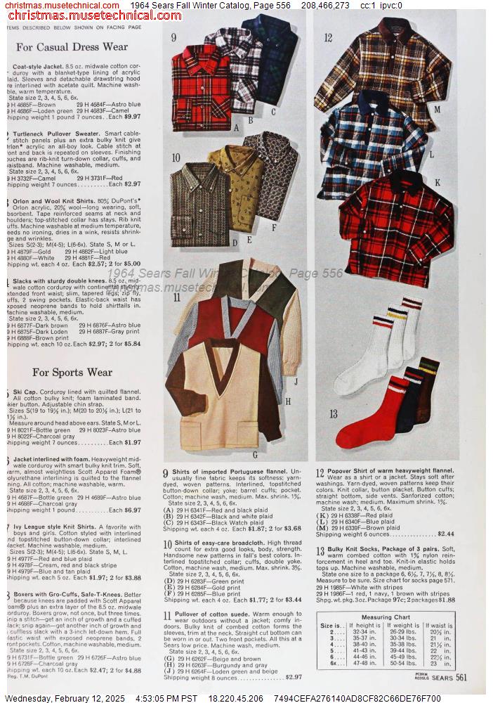 1964 Sears Fall Winter Catalog, Page 556