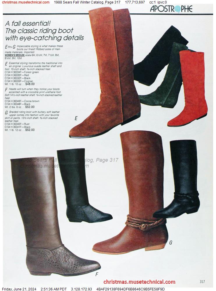 1988 Sears Fall Winter Catalog, Page 317