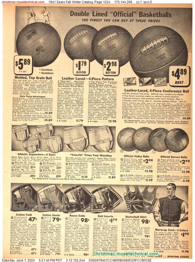 1941 Sears Fall Winter Catalog, Page 1224