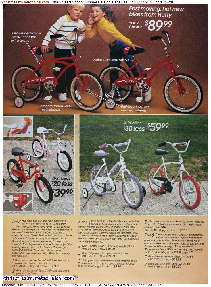 1988 Sears Spring Summer Catalog, Page 614