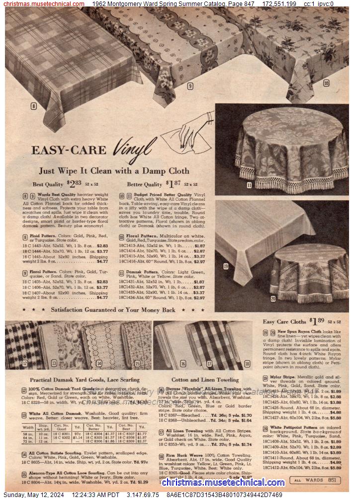 1962 Montgomery Ward Spring Summer Catalog, Page 847