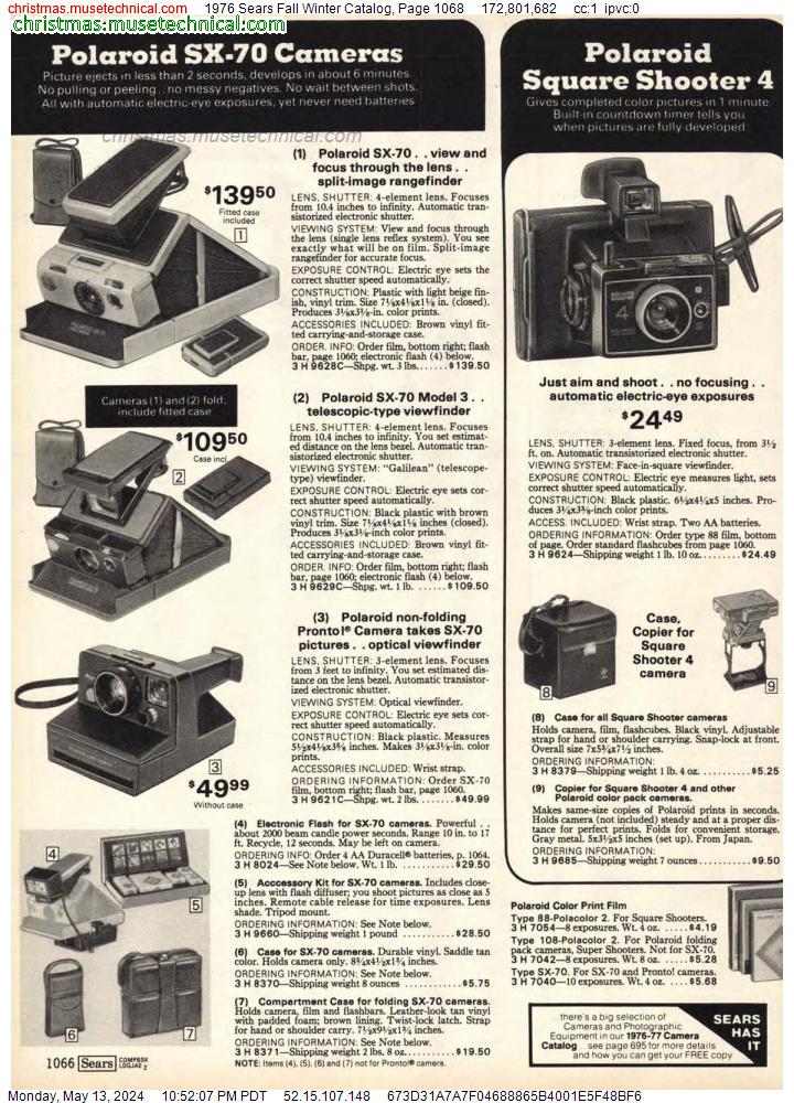 1976 Sears Fall Winter Catalog, Page 1068