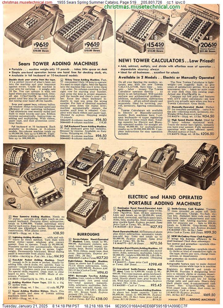 1955 Sears Spring Summer Catalog, Page 519