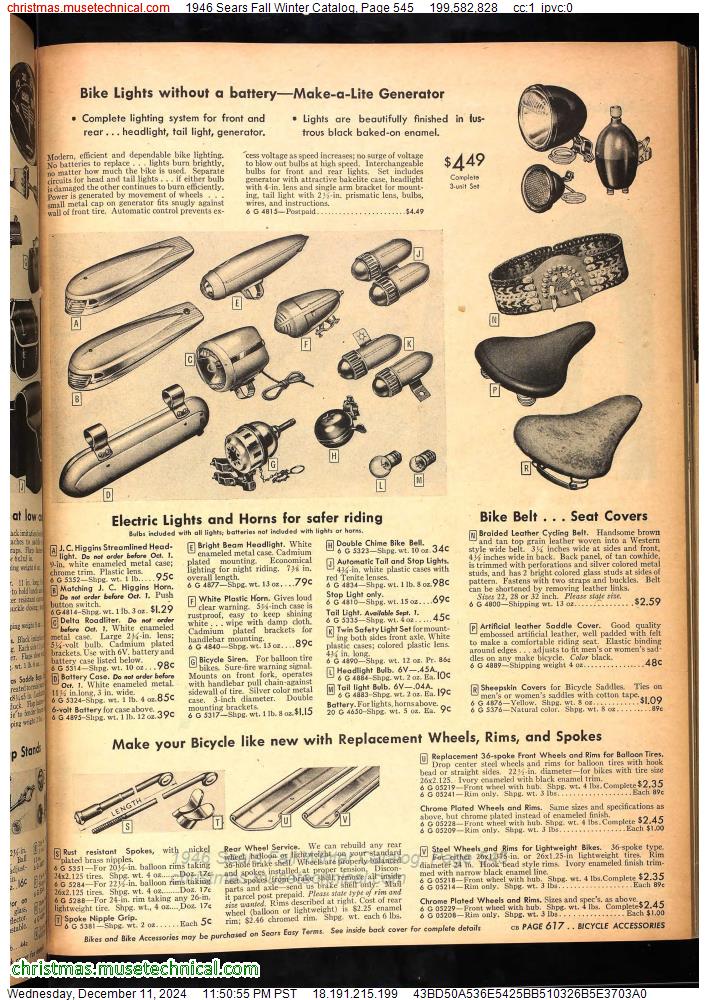 1946 Sears Fall Winter Catalog, Page 545