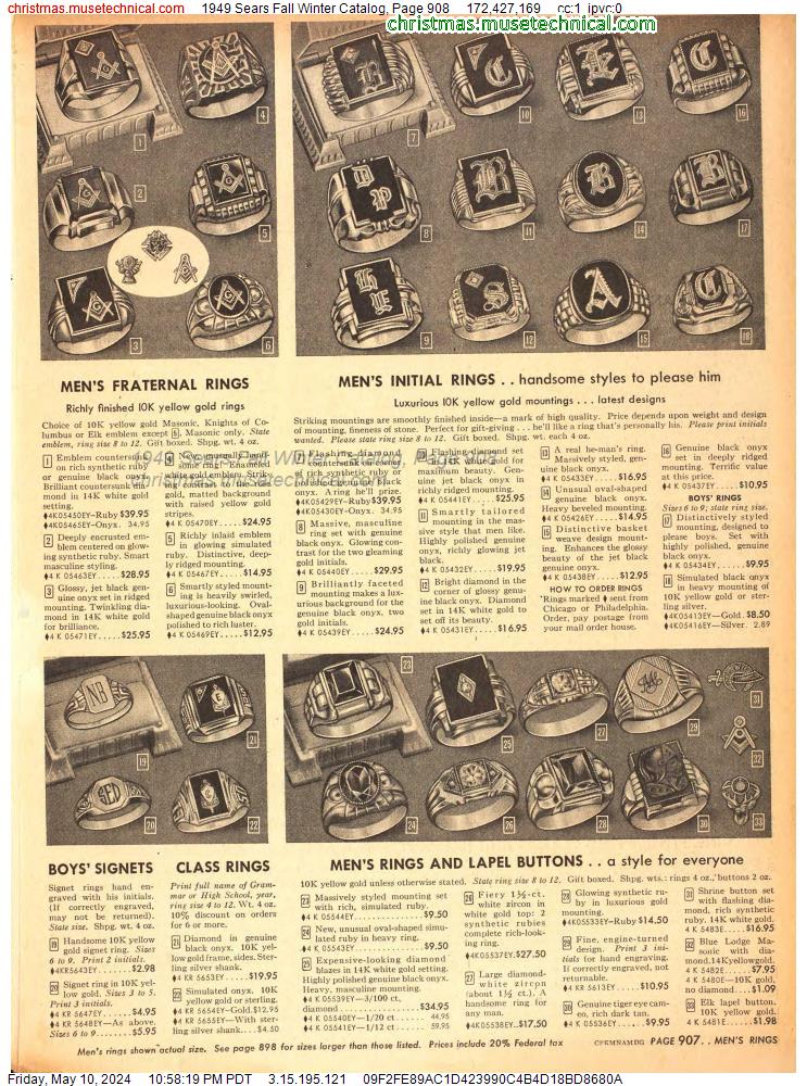 1949 Sears Fall Winter Catalog, Page 908