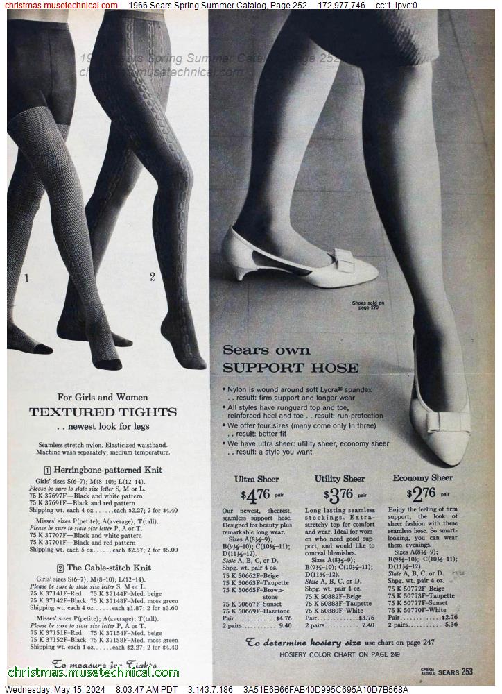 1966 Sears Spring Summer Catalog, Page 252