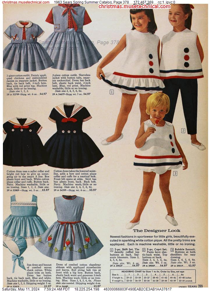 1963 Sears Spring Summer Catalog, Page 378