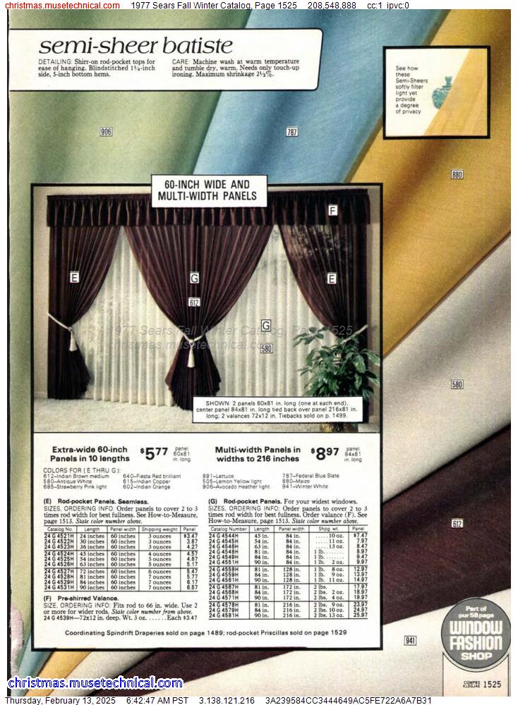 1977 Sears Fall Winter Catalog, Page 1525