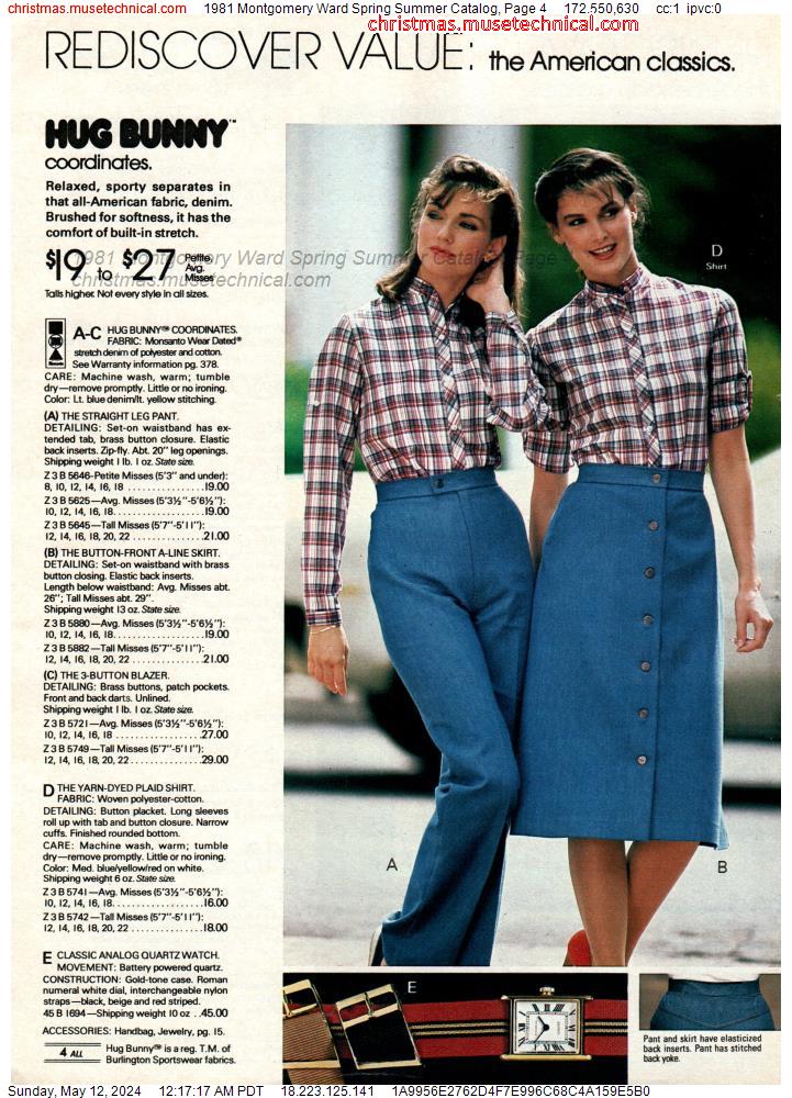 1981 Montgomery Ward Spring Summer Catalog, Page 4
