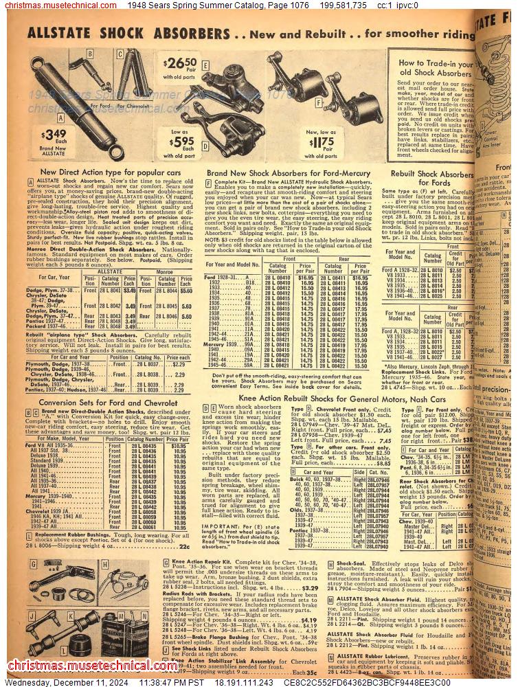 1948 Sears Spring Summer Catalog, Page 1076