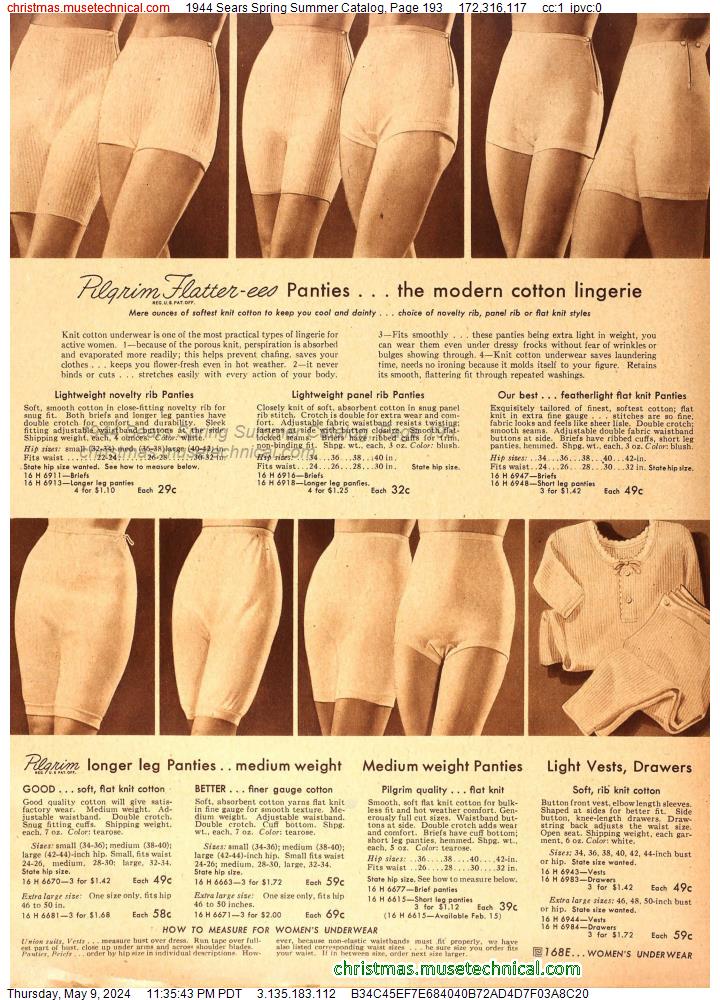 1944 Sears Spring Summer Catalog, Page 193