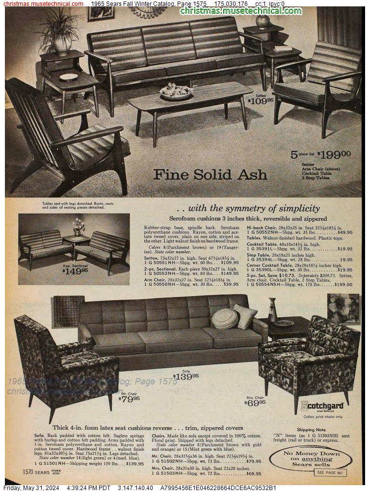 1965 Sears Fall Winter Catalog, Page 1575