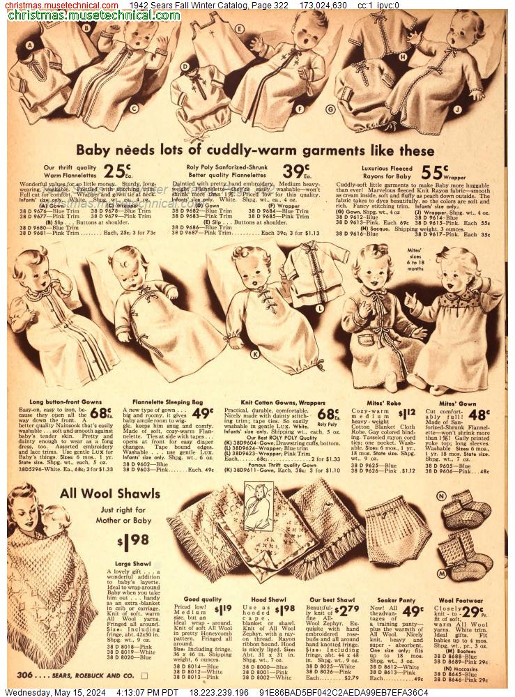 1942 Sears Fall Winter Catalog, Page 322