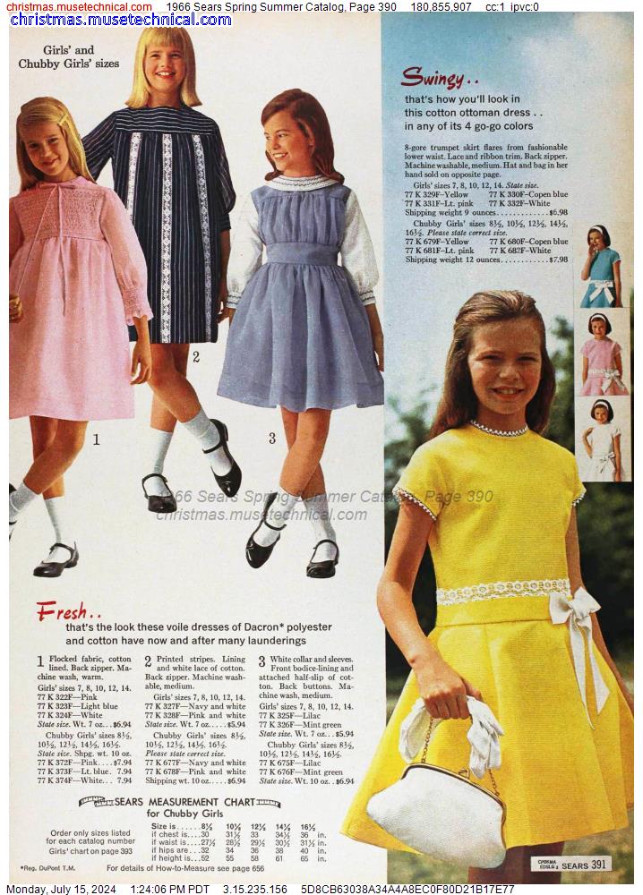 1966 Sears Spring Summer Catalog, Page 390