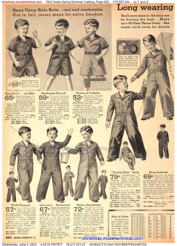 1942 Sears Spring Summer Catalog, Page 282