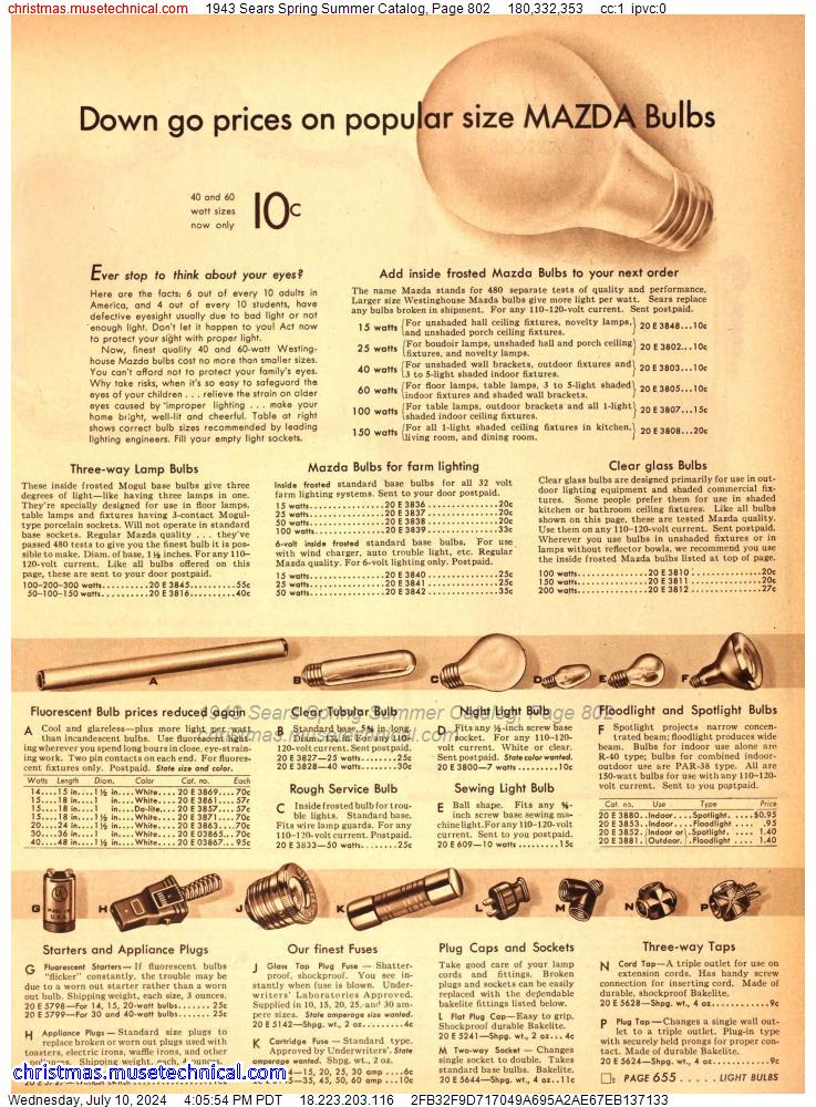 1943 Sears Spring Summer Catalog, Page 802