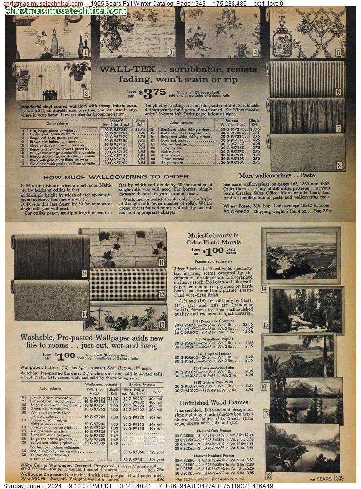 1965 Sears Fall Winter Catalog, Page 1343