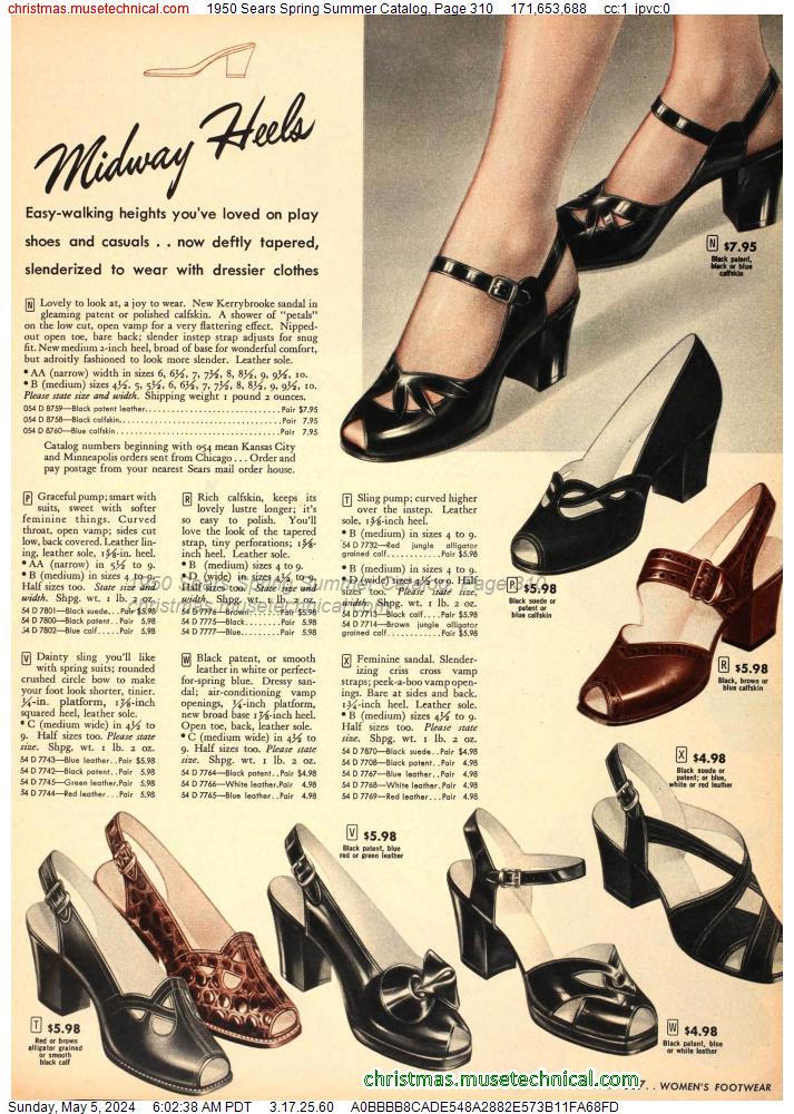 1950 Sears Spring Summer Catalog, Page 310