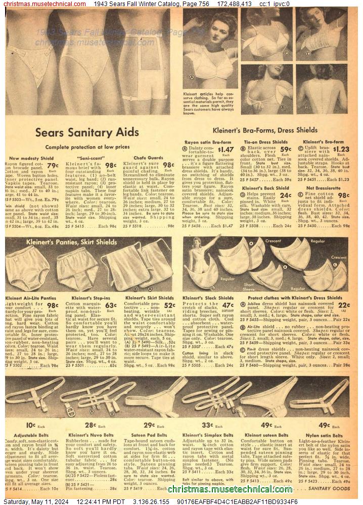1943 Sears Fall Winter Catalog, Page 756
