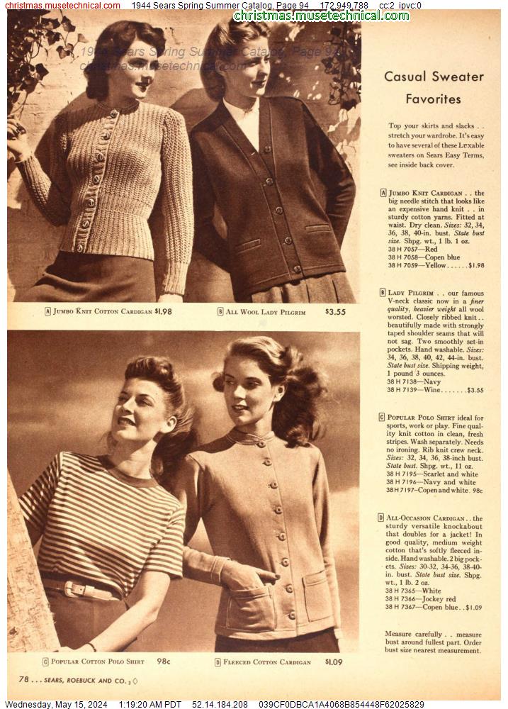 1944 Sears Spring Summer Catalog, Page 94