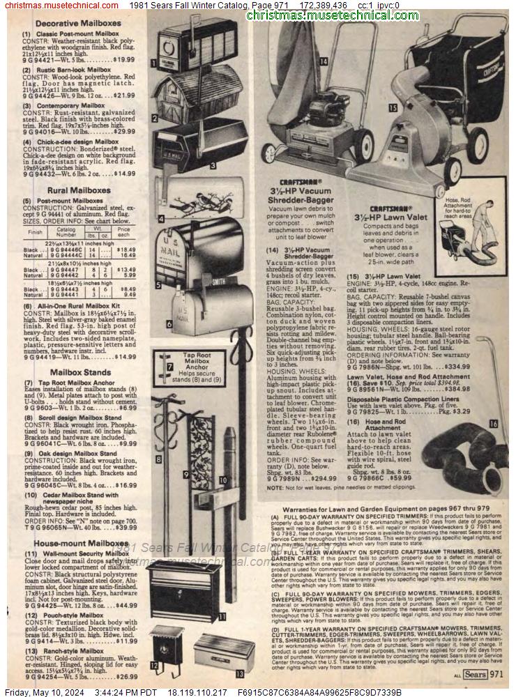 1981 Sears Fall Winter Catalog, Page 971