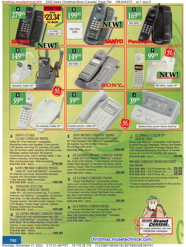 2000 Sears Christmas Book (Canada), Page 794