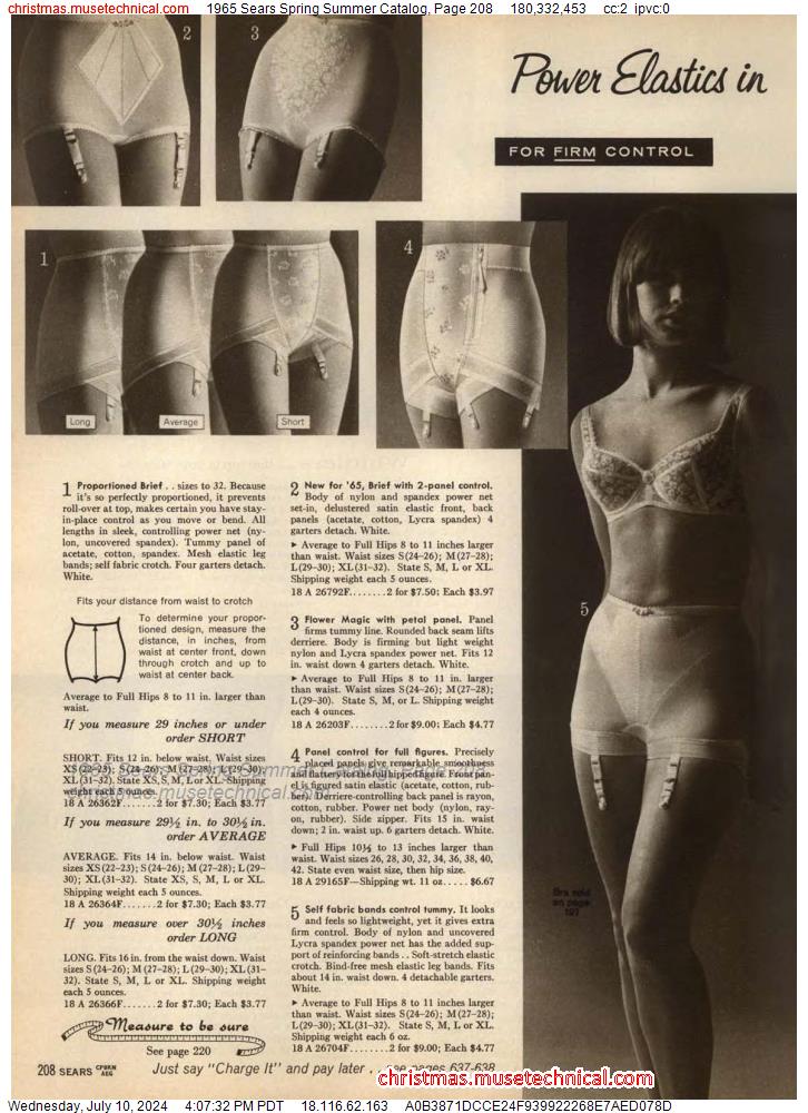 1965 Sears Spring Summer Catalog, Page 208