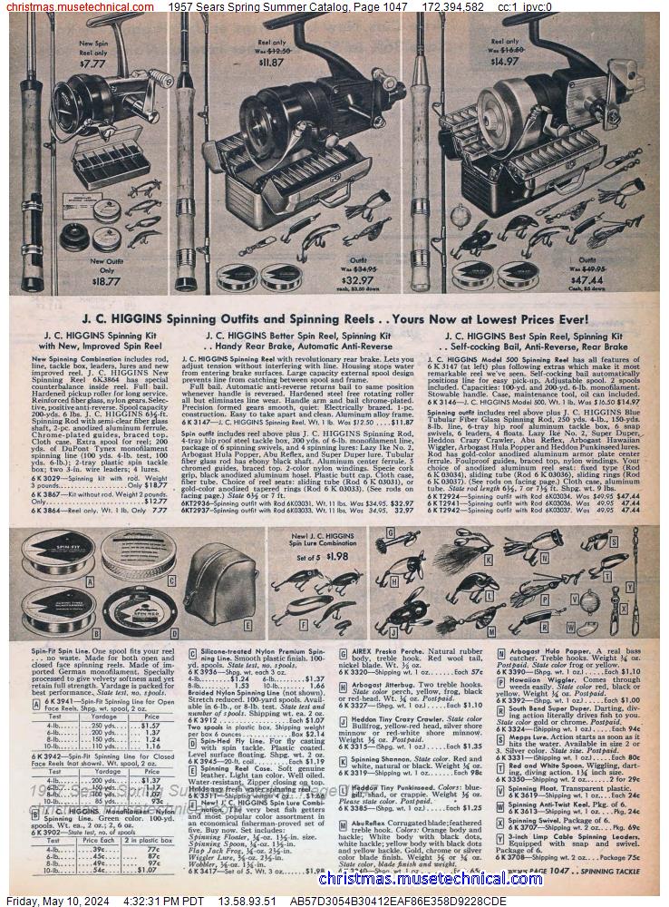 1957 Sears Spring Summer Catalog, Page 1047