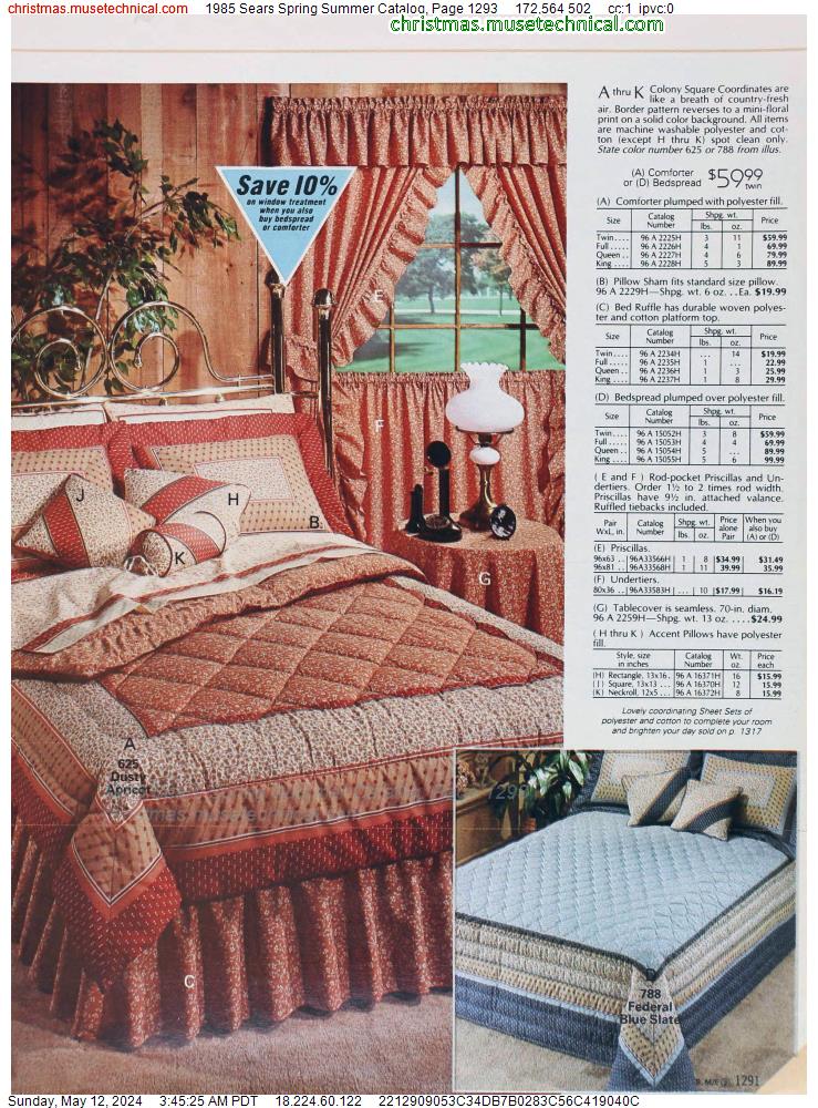1985 Sears Spring Summer Catalog, Page 1293