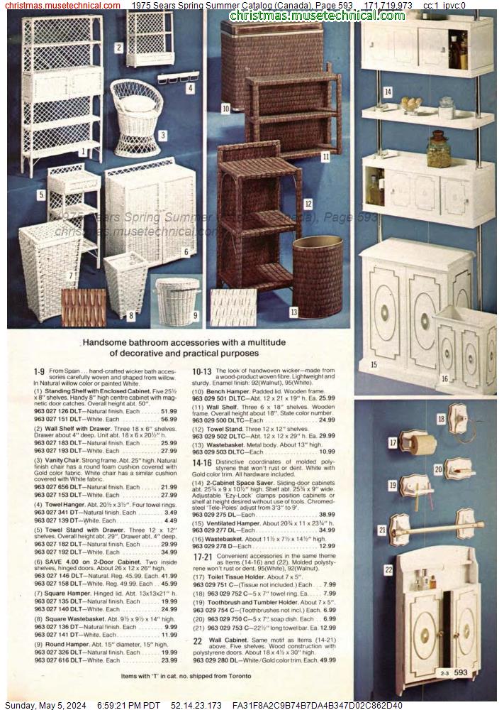1975 Sears Spring Summer Catalog (Canada), Page 593