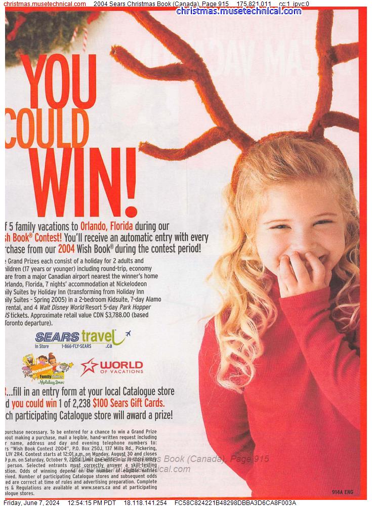 2004 Sears Christmas Book (Canada), Page 915