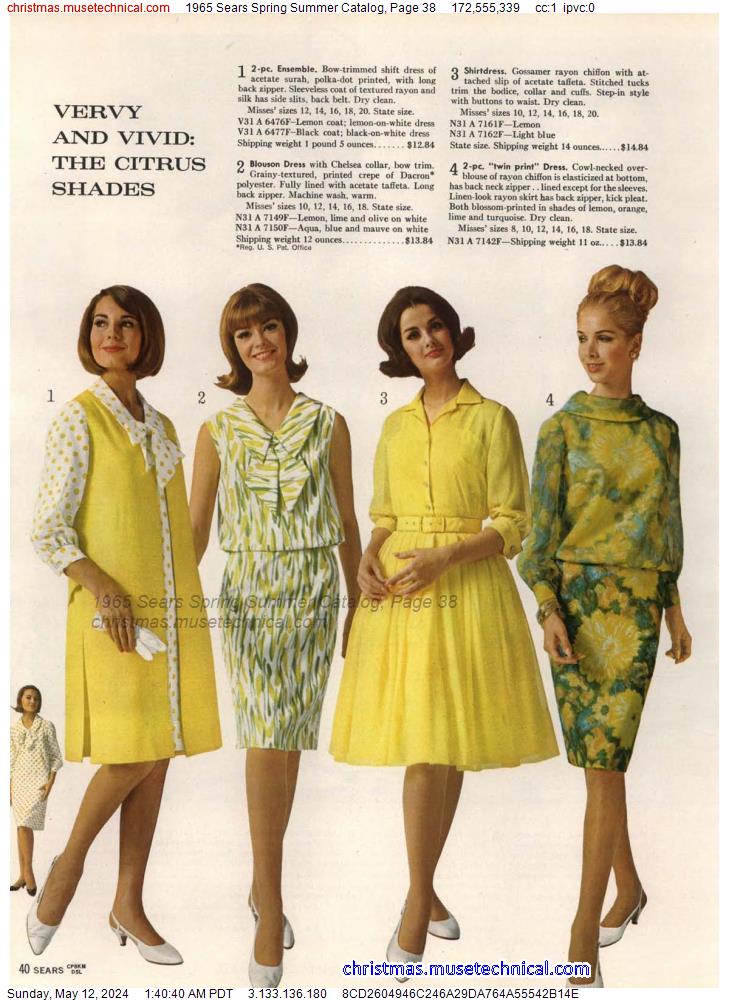 1965 Sears Spring Summer Catalog, Page 38