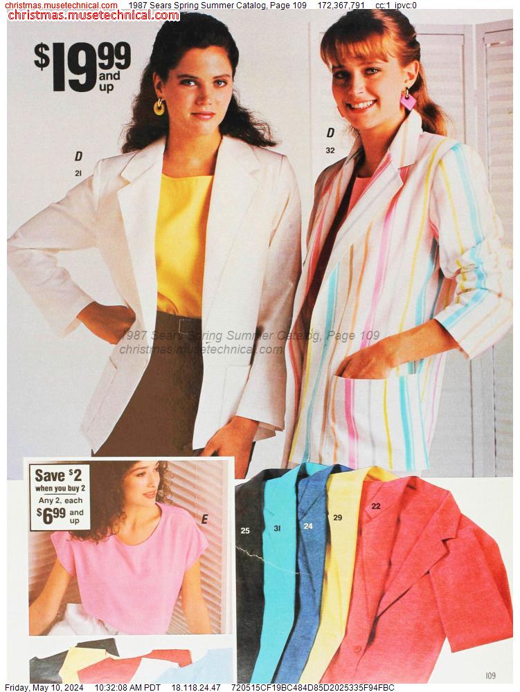 1987 Sears Spring Summer Catalog, Page 109