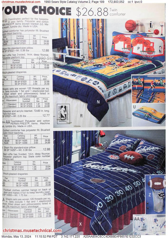1990 Sears Style Catalog Volume 2, Page 189