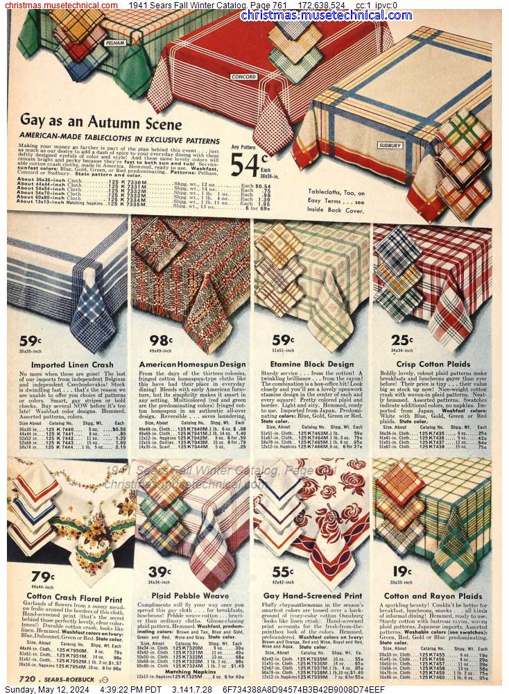 1941 Sears Fall Winter Catalog, Page 761