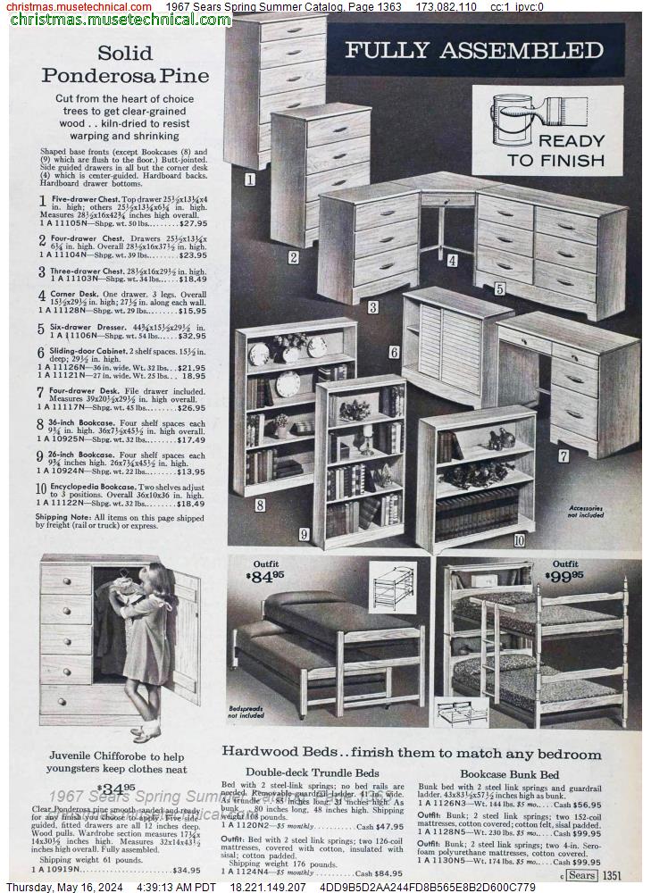 1967 Sears Spring Summer Catalog, Page 1363