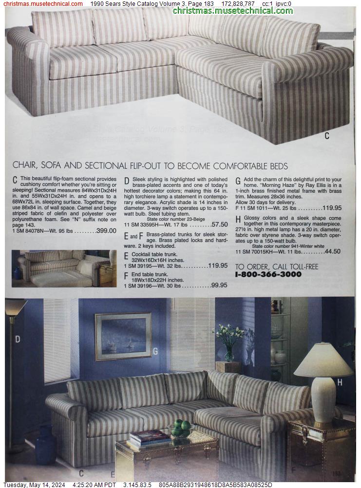 1990 Sears Style Catalog Volume 3, Page 183