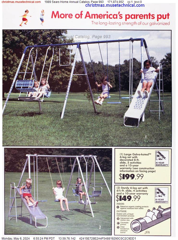1989 Sears Home Annual Catalog, Page 993