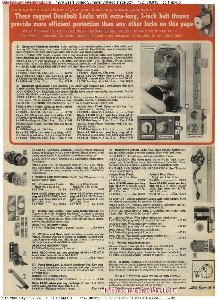 1976 Sears Spring Summer Catalog, Page 621