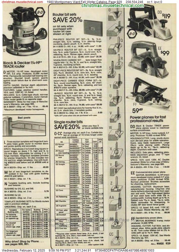 1980 Montgomery Ward Fall Winter Catalog, Page 929