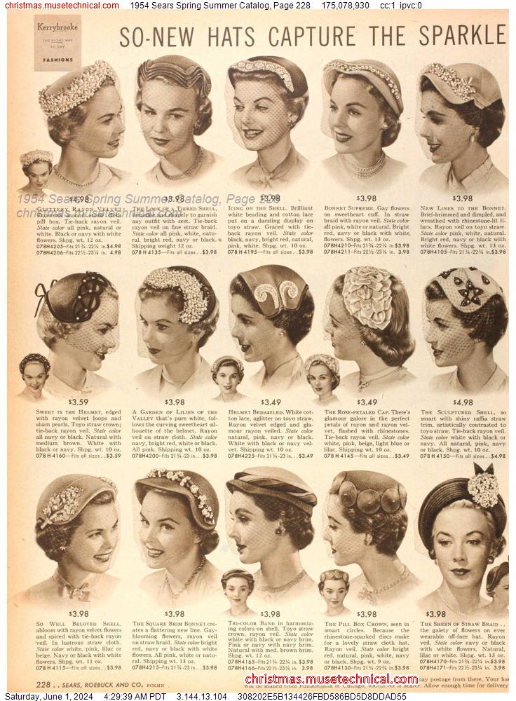 1954 Sears Spring Summer Catalog, Page 228