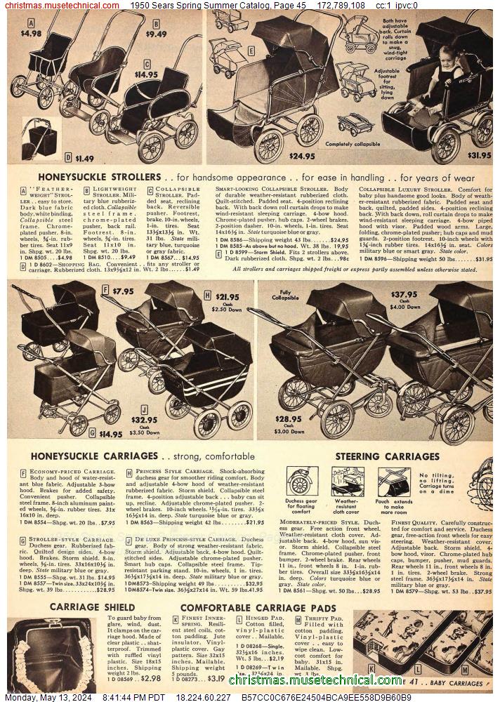 1950 Sears Spring Summer Catalog, Page 45