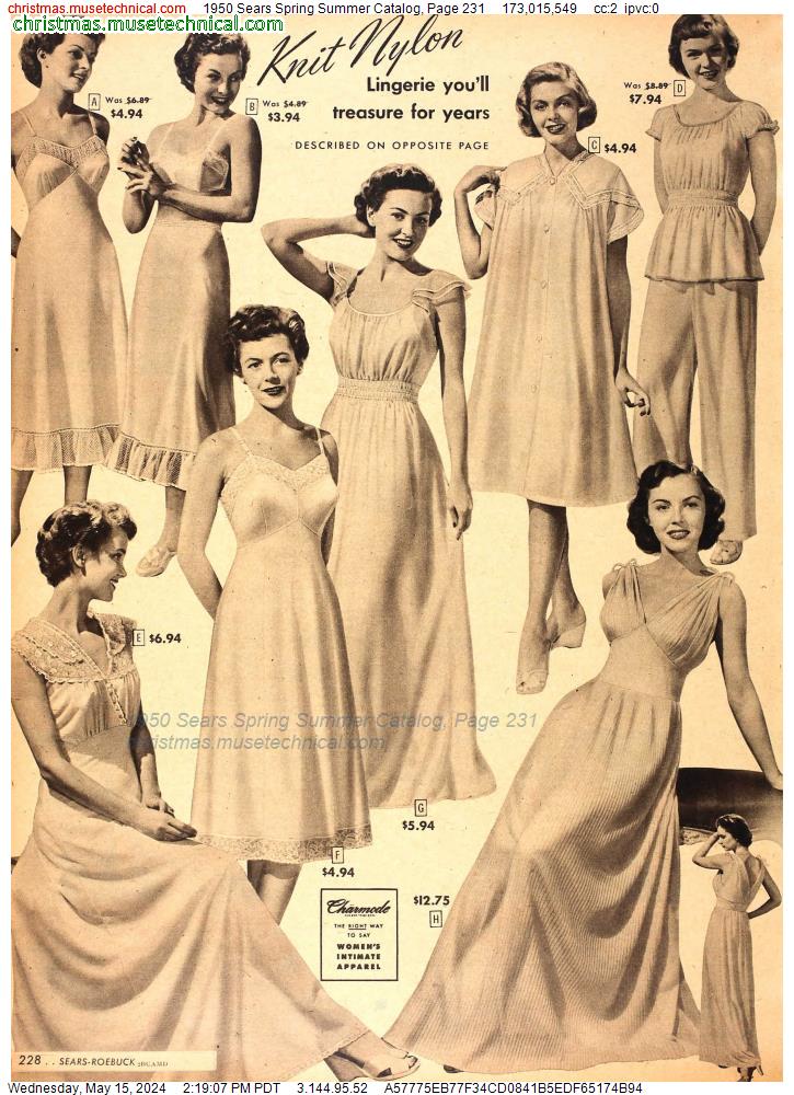 1950 Sears Spring Summer Catalog, Page 231