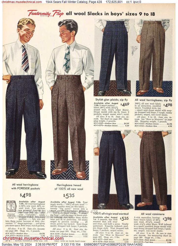 1944 Sears Fall Winter Catalog, Page 428
