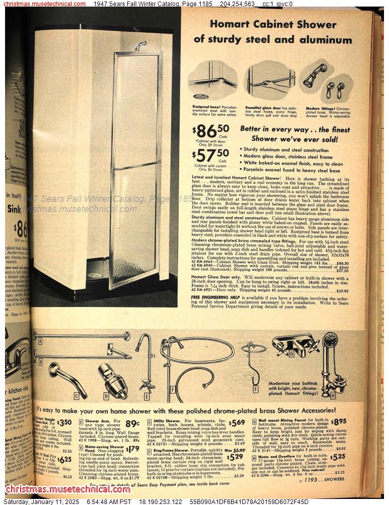 1947 Sears Fall Winter Catalog, Page 1185