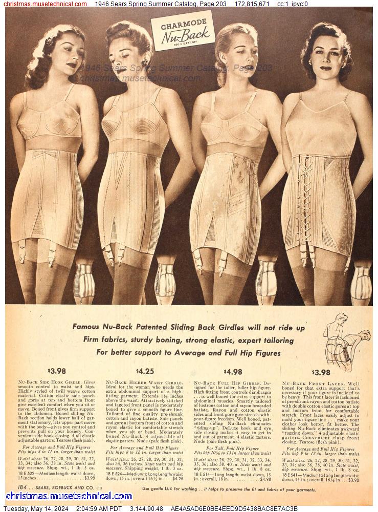 1946 Sears Spring Summer Catalog, Page 203