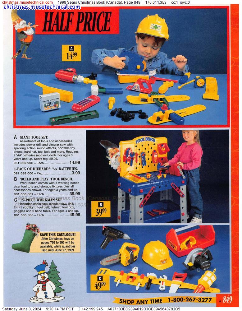1998 Sears Christmas Book (Canada), Page 849