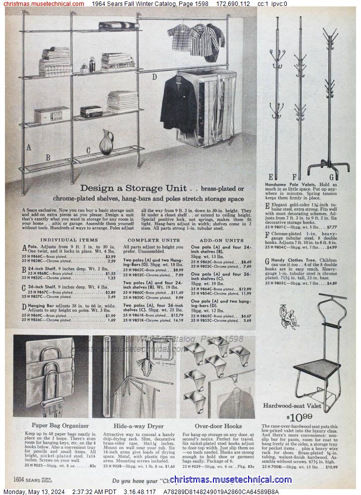 1964 Sears Fall Winter Catalog, Page 1598